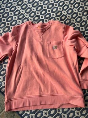 Carhartt Coral Pink Chest Pocket Crewneck Sweatshirt